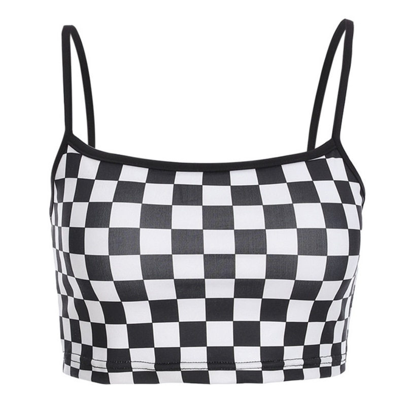 New Black And White Plaid Crop Top | Love Always & Forever